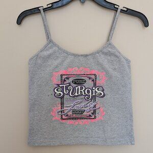 2007 Sturgis Black Hills Rally cropped tank top Small EUC
